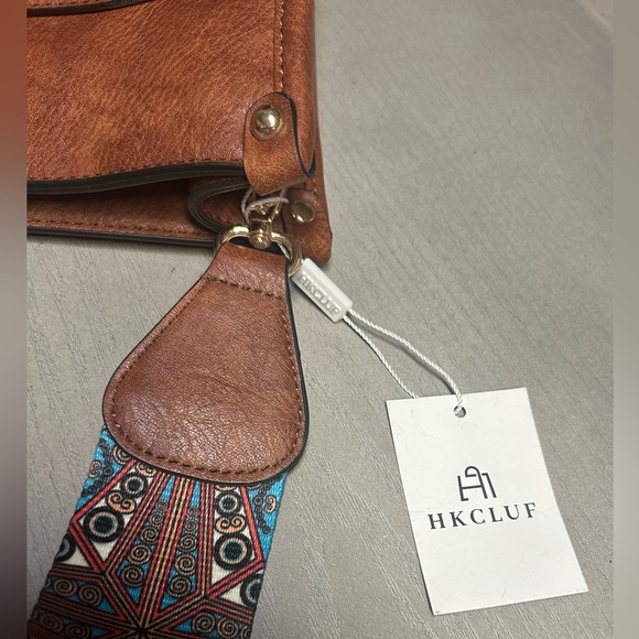 HKCLUF Crossbody Women’s Vegan Leather Hobo Bag 2‎ Adjustable Guitar Straps - Picture 8 of 16